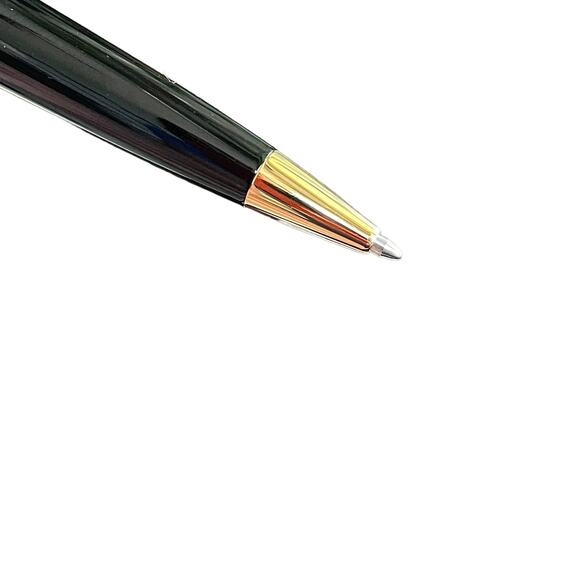 Waterman Expert II Ballpoint Pen Black Lacquer Paris France Blue Ink NOS - Picture 7 of 14